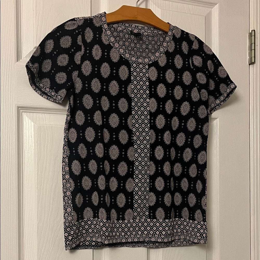 JCrew printed tunic